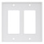 2-Gang Electrical Wall Plate, Nylon, Decora (White)