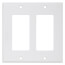 2-Gang Electrical Wall Plate, Nylon, Decora (White)