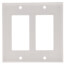 2-Gang Decora Electrical Wall Plate, GFCI (White)