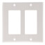 2-Gang Decora Electrical Wall Plate, GFCI (White)