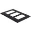 3-Gang Decora/GFCI Device Electrical Wall Plate, Device Mount (Black)