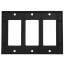 3-Gang Decora/GFCI Device Electrical Wall Plate, Device Mount (Black)