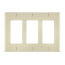 3-Gang Electrical Wall Plate, Nylon, Decora (Light Almond)