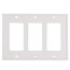 3-Gang Electrical Wall Plate, Nylon, Decora (White)