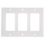 3-Gang Decora Electrical Wall Plate, GFCI (White)