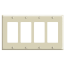 4-Gang Decora Electrical Wall Plate (Ivory)