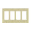 4-Gang Electrical Wall Plate, Nylon, Decora (Ivory)