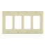4-Gang Electrical Wall Plate, Nylon, Decora (Light Almond)