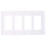 4-Gang Decora Electrical Wall Plate, GFCI (White)