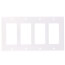4-Gang Decora Electrical Wall Plate, GFCI (White)