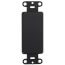 Blank Wall Insert w/ Screws for Decora Wall Plates (Black)