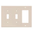 3-Gang Electrical Wall Plate, Combo, 2 Toggle & 1 Decora (Light Almond)