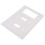 3-Gang Electrical Wall Plate, Combo, 1 Decora & 2 Toggle Switch (White)
