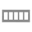 5-Gang Electrical Wall Plate, Decora (Grey)