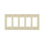 5-Gang Electrical Wall Plate, Decora (Light Almond)