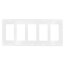 5-Gang Electrical Wall Plate, Decora (White)
