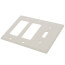 3-Gang Electrical Wall Plate, Combo, 2 Decora & 1 Toggle (Light Almond)