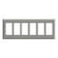 6-Gang Electrical Wall Plate, Decora (Grey)