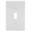1-Gang Wall Plate, Midway Size, Thermoset Plastic, Toggle Switch (White)
