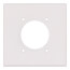 2-Gang 2.15" Dia. Device Receptacle Wall Plate, Flush Mount (White)
