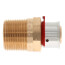 Bronze 5/8" PEX Press x 3/4" M NPT Adapter w/ Attached Sleeve