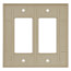 2-Gang Decora Midway Size Electrical Wall Plate (Ivory)