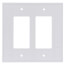 2-Gang Decora Midway Size Electrical Wall Plate (White)