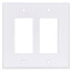 2-Gang Decora Midway Size Electrical Wall Plate (White)