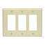 3-Gang Decora Midway Size Electrical Wall Plate (Ivory)