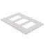 3-Gang Decora Midway Size Electrical Wall Plate (White)
