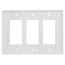 3-Gang Decora Midway Size Electrical Wall Plate (White)