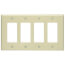 4-Gang Decora Midway Size Electrical Wall Plate (Ivory)