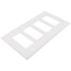 4-Gang Decora Midway Size Electrical Wall Plate (White)