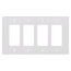 4-Gang Decora Midway Size Electrical Wall Plate (White)