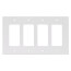 4-Gang Decora Midway Size Electrical Wall Plate (White)