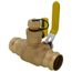 1-1/4" Press Full Port Ball Valve w/ Drain & Reversible Handle