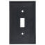 1-Gang Electrical Wall Plate, Nylon, Toggle Switch (Black)