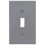 1-Gang Electrical Wall Plate, Nylon, Toggle Switch (Grey)