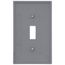 1-Gang Electrical Wall Plate, Nylon, Toggle Switch (Grey)