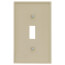 1-Gang Electrical Wall Plate, Nylon, Toggle Switch (Ivory)
