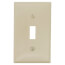 1-Gang Electrical Wall Plate, Nylon, Toggle Switch (Ivory)
