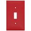 1-Gang Electrical Wall Plate, Nylon, Toggle Switch (Red)