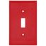 1-Gang Electrical Wall Plate, Nylon, Toggle Switch (Red)