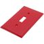 1-Gang Electrical Wall Plate, Nylon, Toggle Switch (Red)