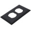 1-Gang Electrical Wall Plate, Nylon, Duplex (Black)