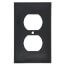1-Gang Electrical Wall Plate, Nylon, Duplex (Black)