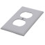 1-Gang Electrical Wall Plate, Nylon, Duplex (Grey)