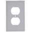 1-Gang Electrical Wall Plate, Nylon, Duplex (Grey)
