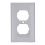1-Gang Electrical Wall Plate, Nylon, Duplex (Grey)
