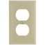 1-Gang Electrical Wall Plate, Nylon, Duplex (Ivory)